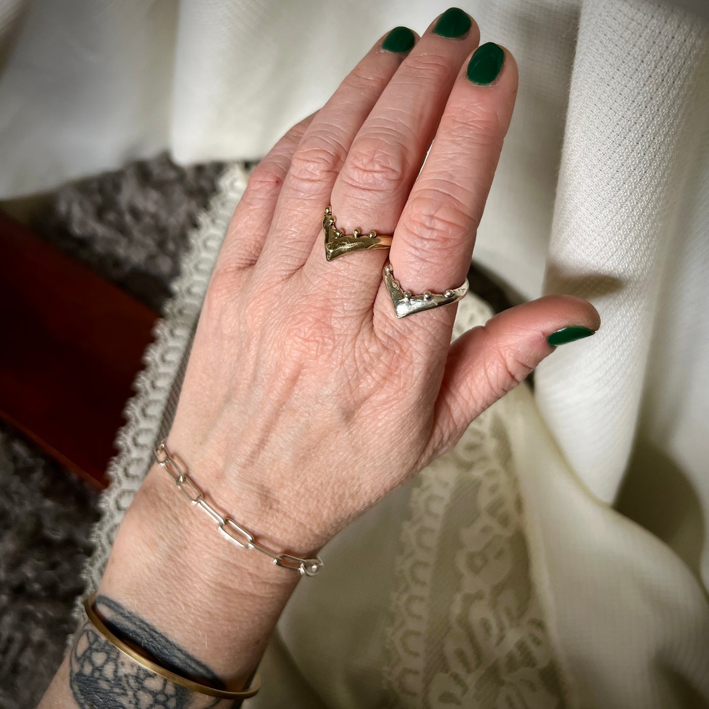 Five Point Chevron Ring