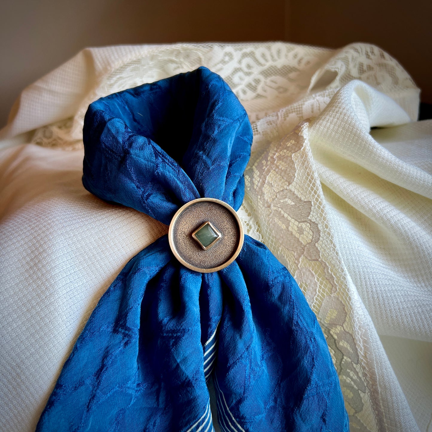 Green Jade Scarf Slide