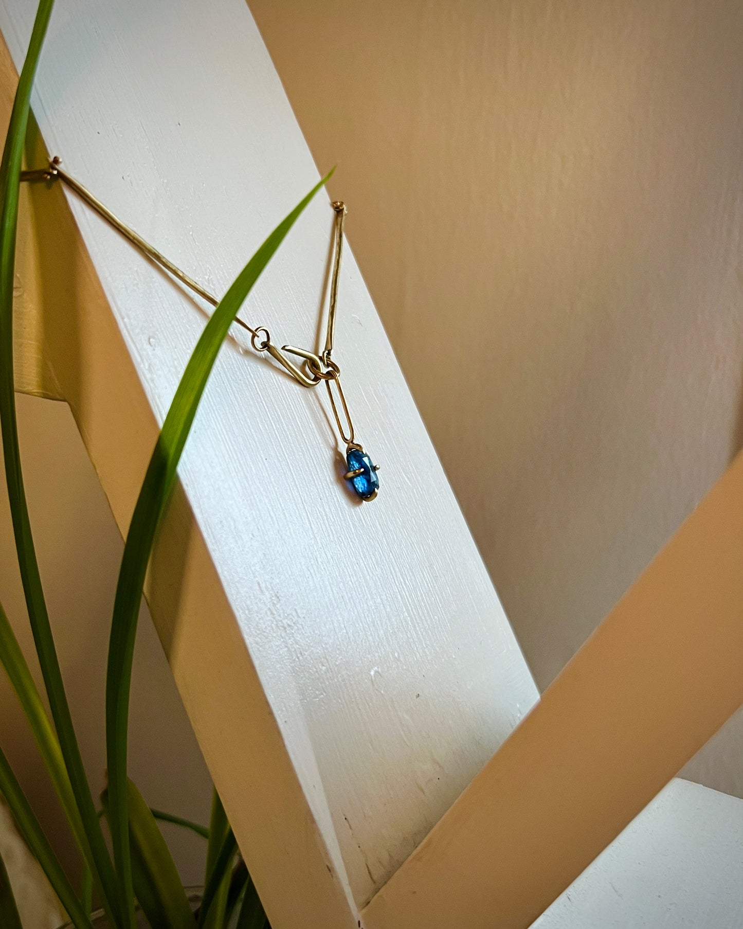 Kyanite Prong Pendant Necklace