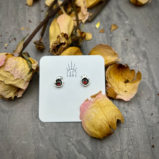 Garnet Pomegranate Studs