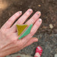 Glass & Brass Retro Split Ring