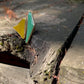 Glass & Brass Retro Split Ring